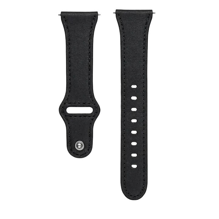 Läderarmband i Svart med Modernt Spänne