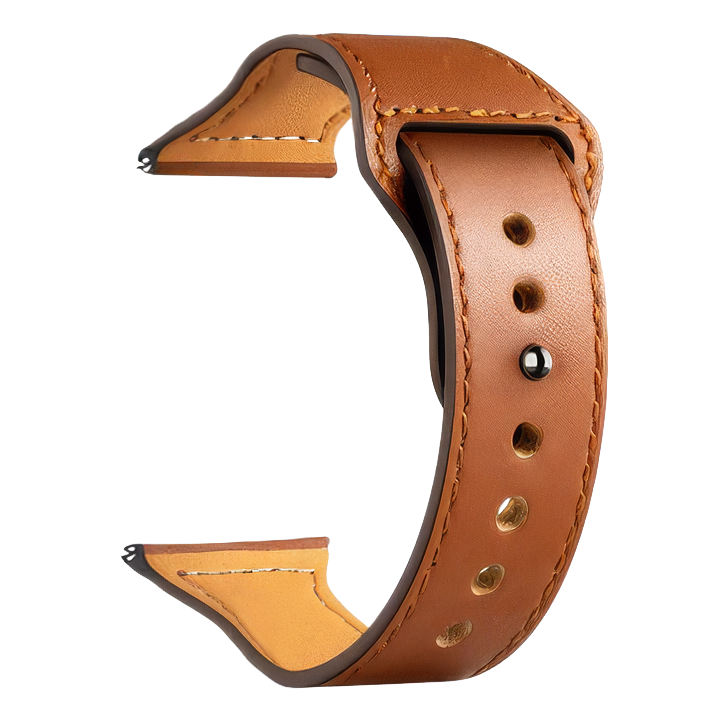 Läderarmband i Brunt med Modernt Spänne