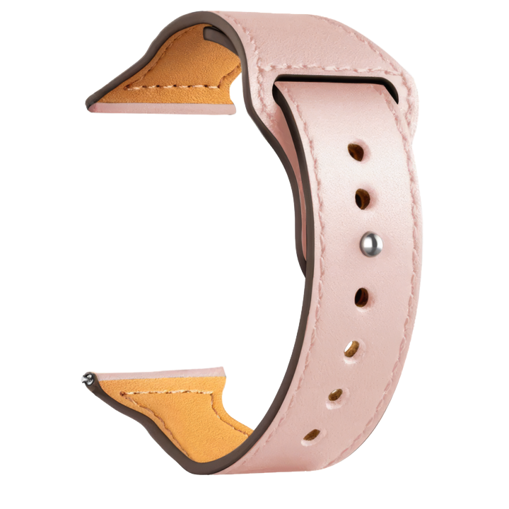 Läderarmband i Rosa med Modernt Spänne